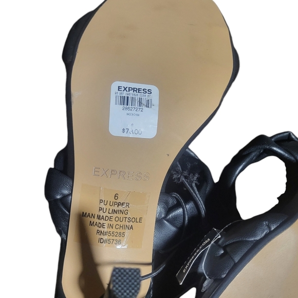 NWT-Express Braided Double Band Heeled Sandals - Picture 3 of 5